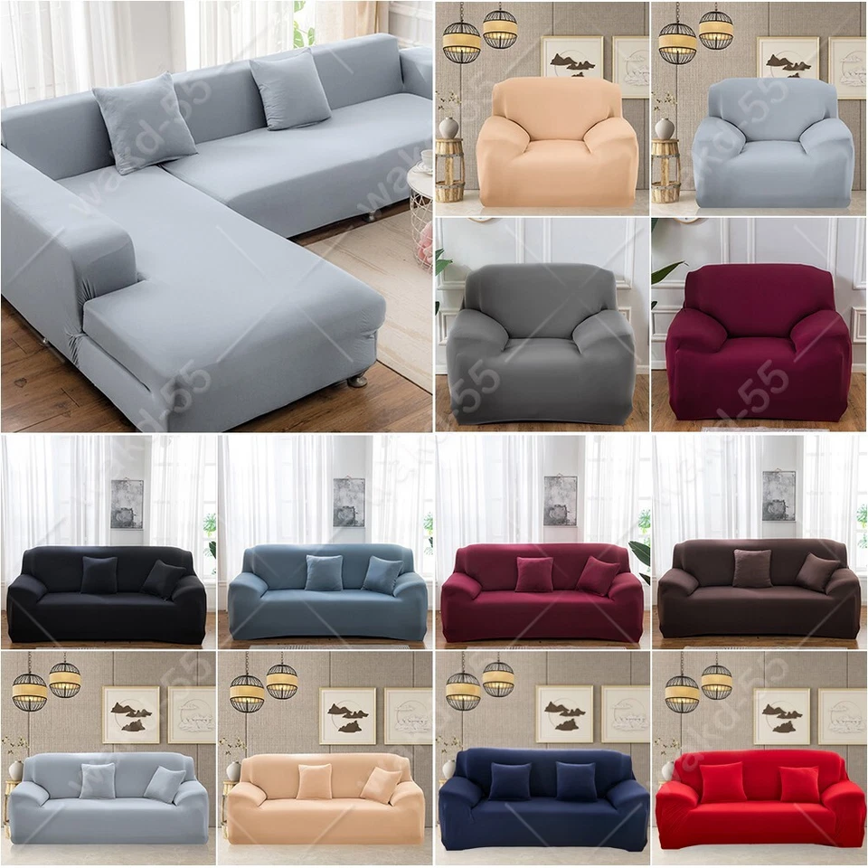 Sofa Cover 1 2 3 4Seater Elastic Settee Stretch Slipcover Couch Floral Protector - Image 4 of 4