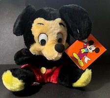 Vintage 1970 s Disney Mickey Mouse Bean Bags Plush Toy Original With Tag Korea
