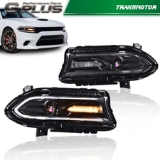 Projector Headlights HeadLamps Assembly Fit For 2015-2020 Dodge Charger Pair Set