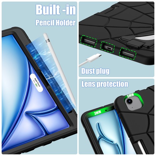 Case for iPad Air11 2024-2025 Cartoon Children Duty Shockproof Protective Cover - Picture 45 of 54