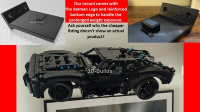 Lego Technic THE BATMAN Batmobile 42127 wall mount display bracket