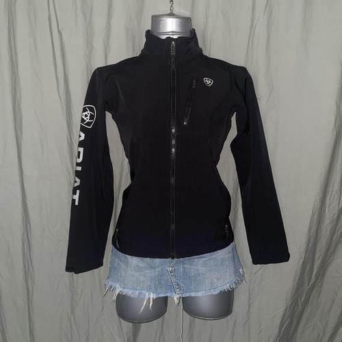 Boys Ariat Soft Shell Jacket Black - Picture 2 of 7