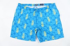 CLUB ROOM PINEAPPLE HAWAIIAN TROPICAL BLUE 2XL QUICK DRY SWIM TRUNKS MENS NEW