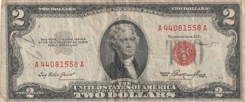 USA 1953 $2.00 Priest/Humphrey #3 - 第 1/2 張圖片