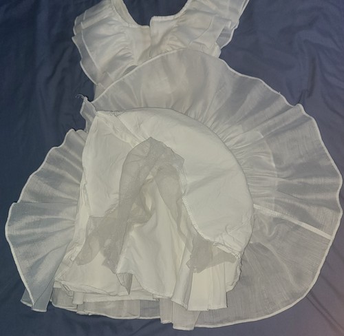 girls white tiered ruffled A-line summer dress, size 7, Trish Scully back zipper - Picture 6 of 12