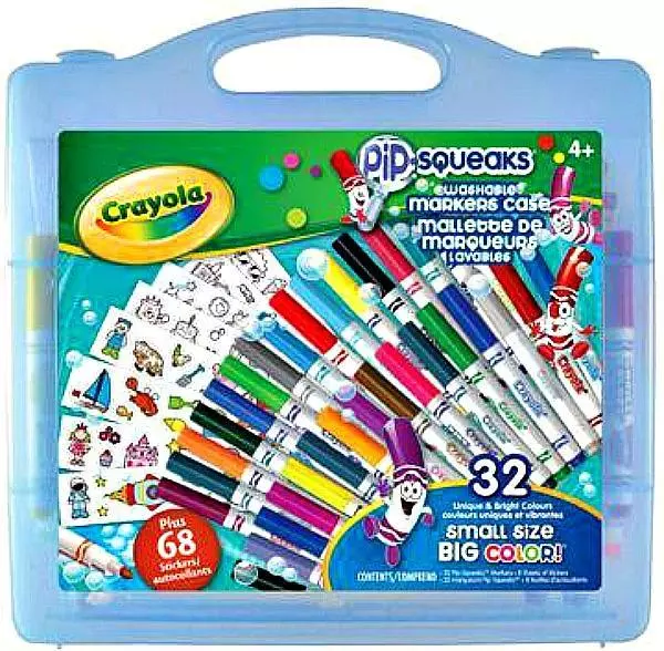 Crayola Pip Squeaks Washable Markers, Mini Markers in Classic