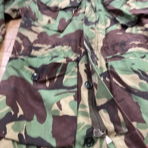 ARMY JACKET Vintage Chore Coat Men L Forest Green Camo Full Zip Parka Large - Picture 16 of 17