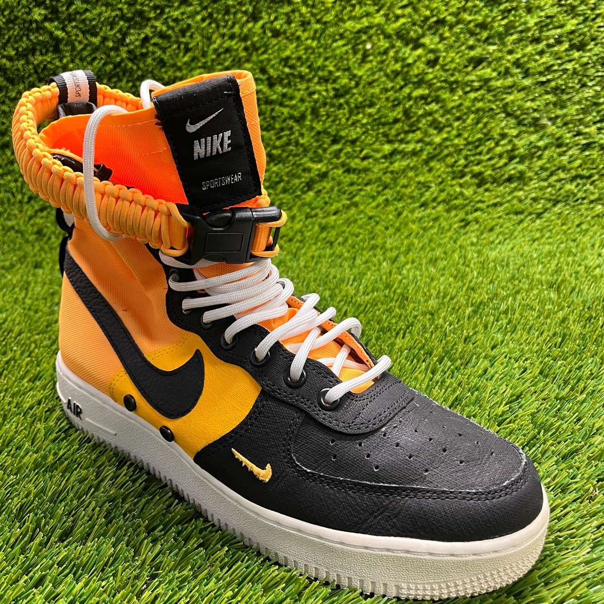 Nike SF High Air Force 1 Laser Mens Size 9 Orange Black Casual Shoes 864024-800