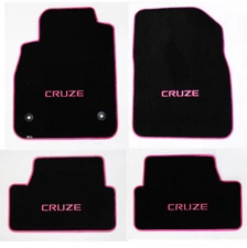 NEW 2011-2019 Chevy Cruze Black Floor Mats Embroidered Logo Choose Color Binding