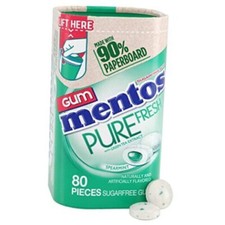 Pure Fresh Sugar-Free Chewing Gum with Xylitol, 80 Count Pack of 1 Spearmint