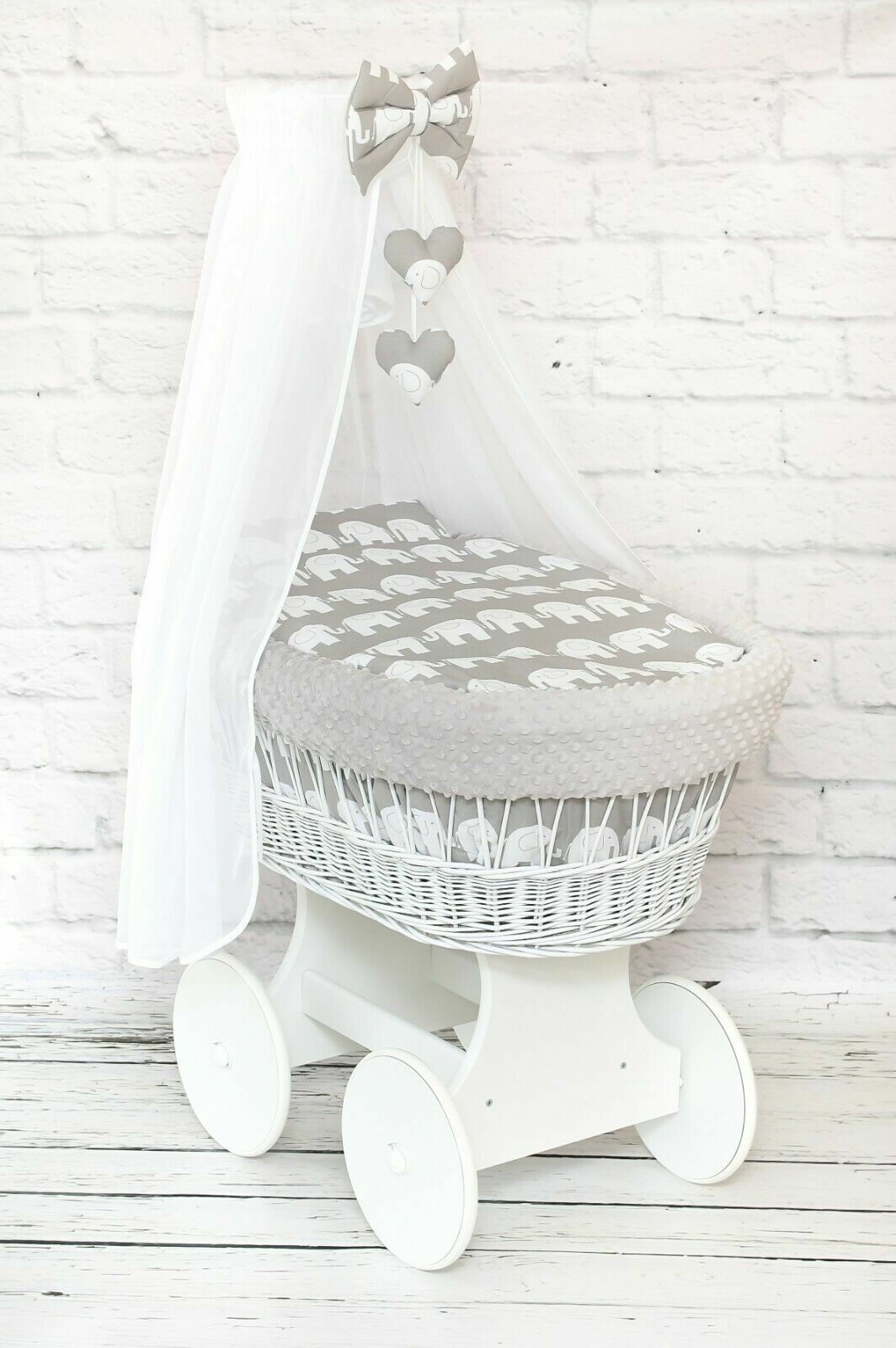 wicker baby doll moses basket australia