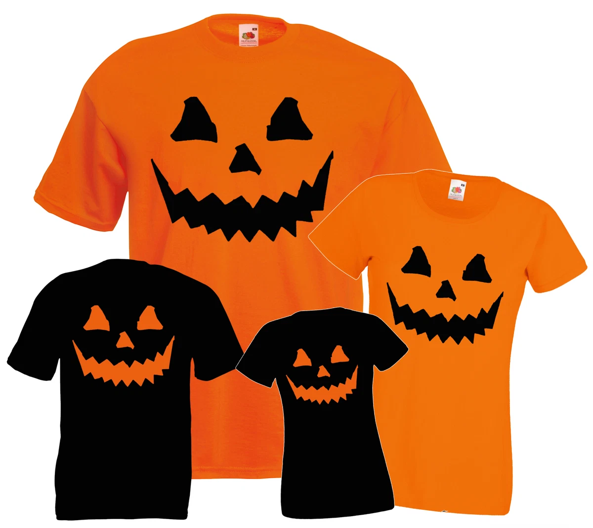 Baby And Toddler Boys Halloween Short Sleeve Jack-O-Lantern Face Graphic Tee