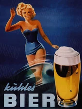Vintage Kuhles German Beer Reproduction Metal Sign FREE SHIPPING Bar Decor