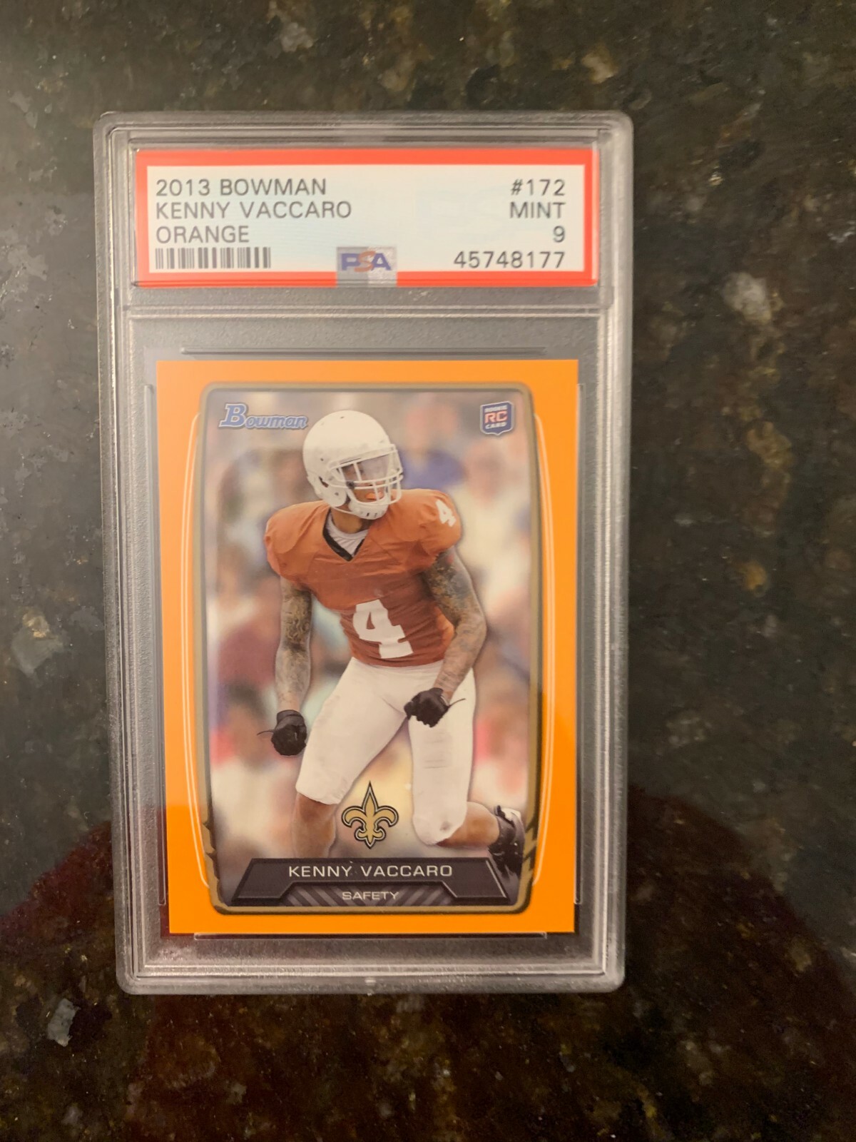 Kenny Vaccaro Bowman #172 Orange