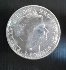 2016 Silver Britannia Coin - 1oz Fine 999 Silver Bullion Coin - Two Pound Coin