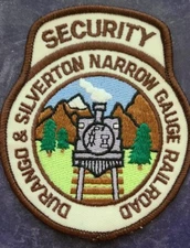 Durango & Silverton Narrow Gauge Railroad Security Patches or Emblems
