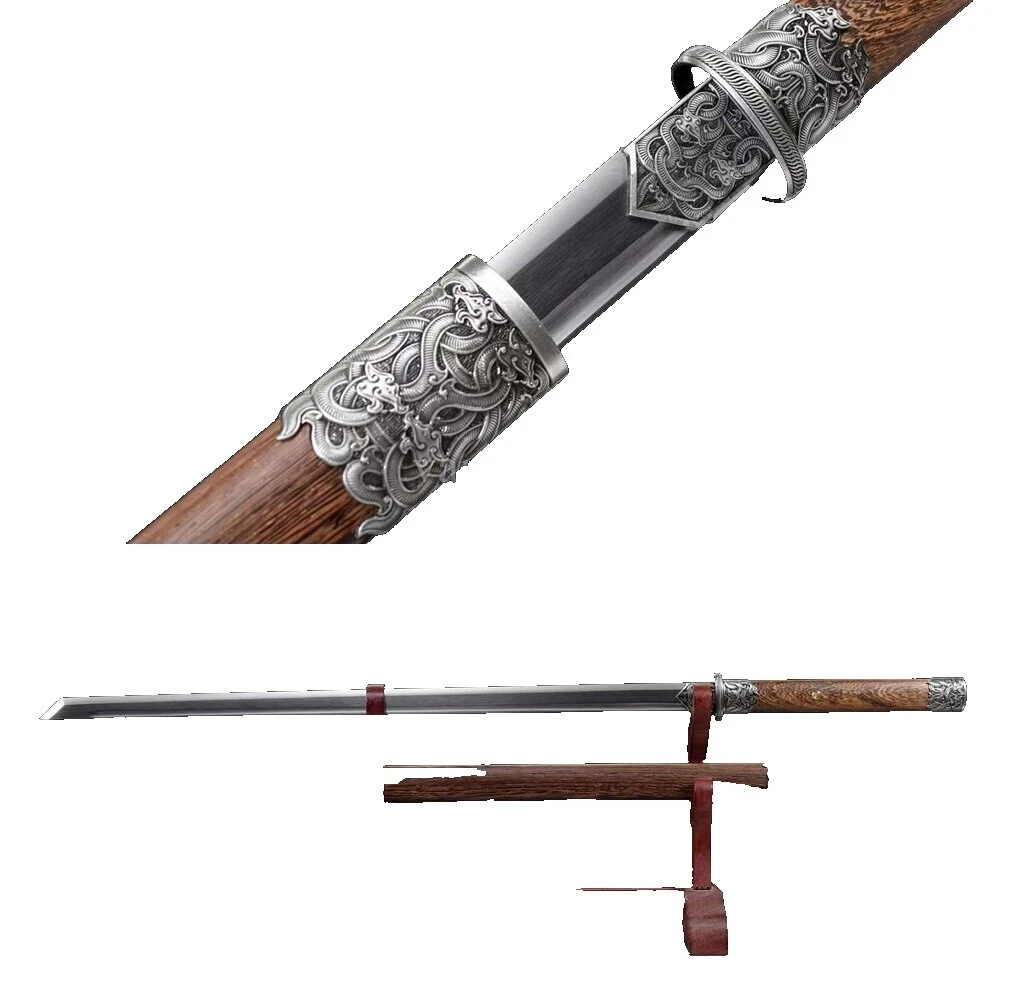 Wood Handle Straight Full Collectible Swords & Sabers