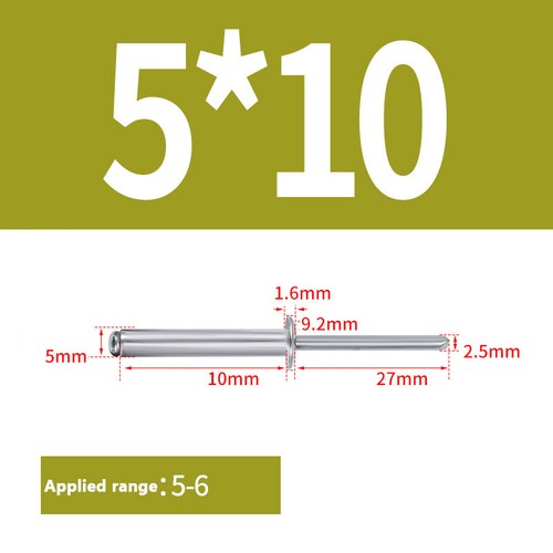 POP RIVETS ALUMINIUM STEEL DOME HEAD BLIND 3mm,3.2mm,4mm,4.8mm,5mm,6mm STANDARD - Picture 51 of 66