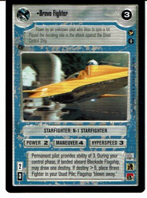 STAR WARS CCG THEED PALACE RARE BRAVO FIGHTER ex