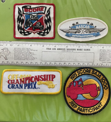 Vintage 1975 Score Baja 1000 4x4 Off Road Racing Jeep Participant Patch Lot
