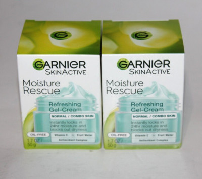 LOT (2) GARNIER SKIN ACTIVE MOISTURE RESCUE GEL CREAM REFRESH VITAMIN C 1.7 OZ