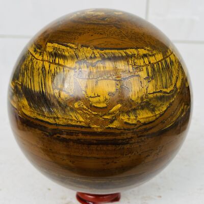 Natural tiger's eye ball quartz crystals sphere gem reiki healing 1960g