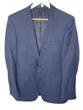 Studio Italia Suit set blazer jacket and pants mens medium 32W blue wool