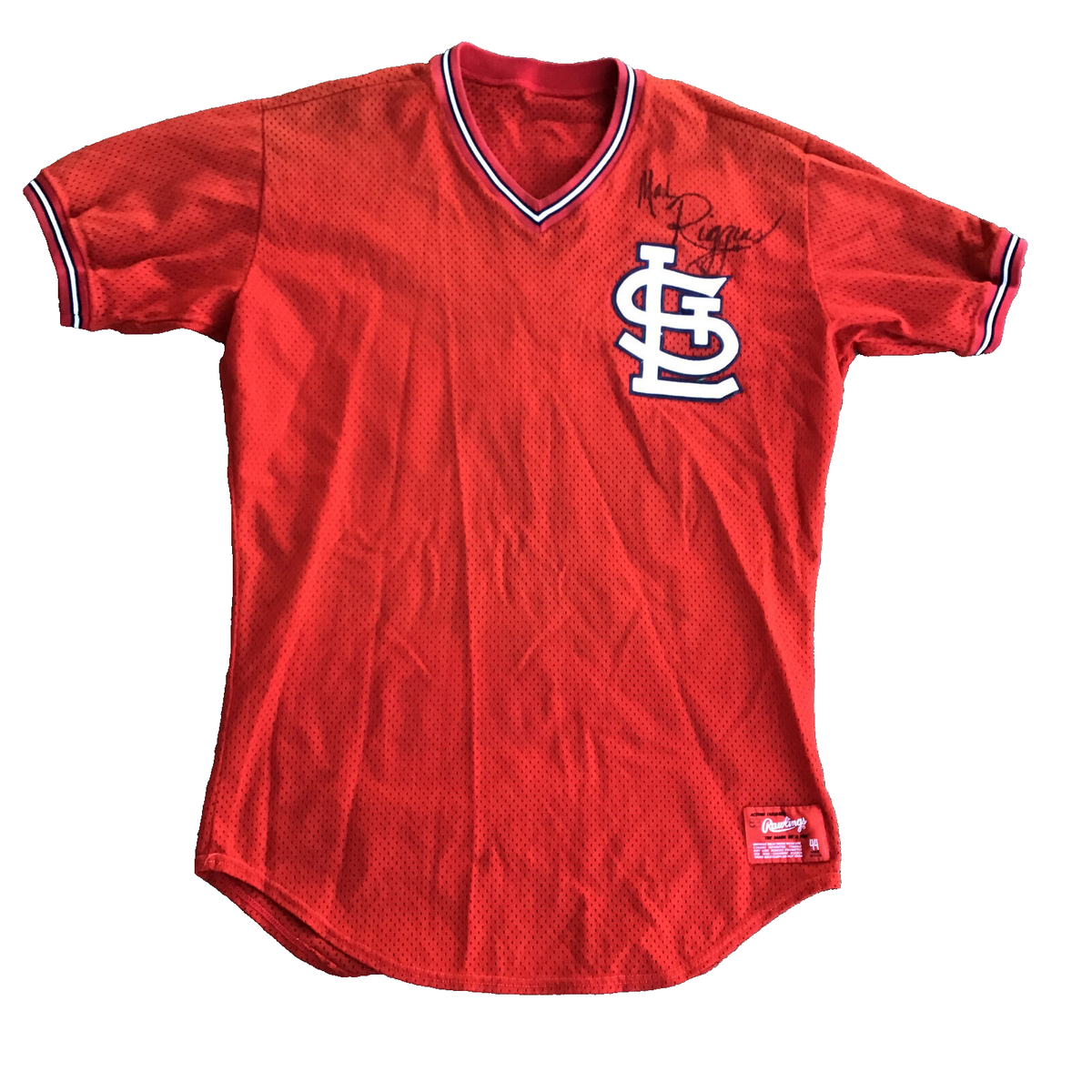 Vtg Rawlings MLB St Louis Cardinals Jersey Red Red Riggins #83