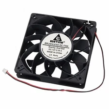 12CM 12025 DC 12V 0.35A 2-pin double ball bearing High speed booster fan