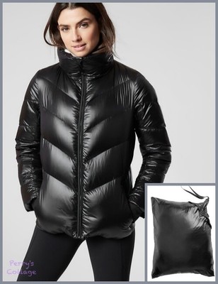athleta snow down reflective jacket