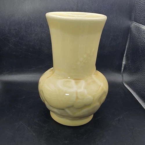 Rookwood Pottery # 6363 Light Yellow Tan Glaze Vase 5.5" Tall