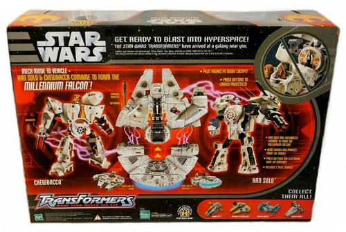 Star Wars Transformers MILLENNIUM FALCON New w Gold Titanium Tie Fighter Falcon - Picture 3 of 3