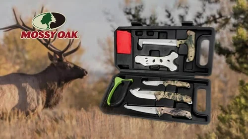 MOSSY OAK 8PC Hunting Field Dressing Kit Portable Butcher Game Processor Set NEW - Video 1 of 1