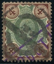 N° 112 4p brun et vert oblitéré TB