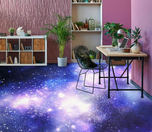 3D lila Sterne 3135 Boden Tapete Wandbilder Wanddruck Abziehbild UK Zoe - Bild 1 von 5