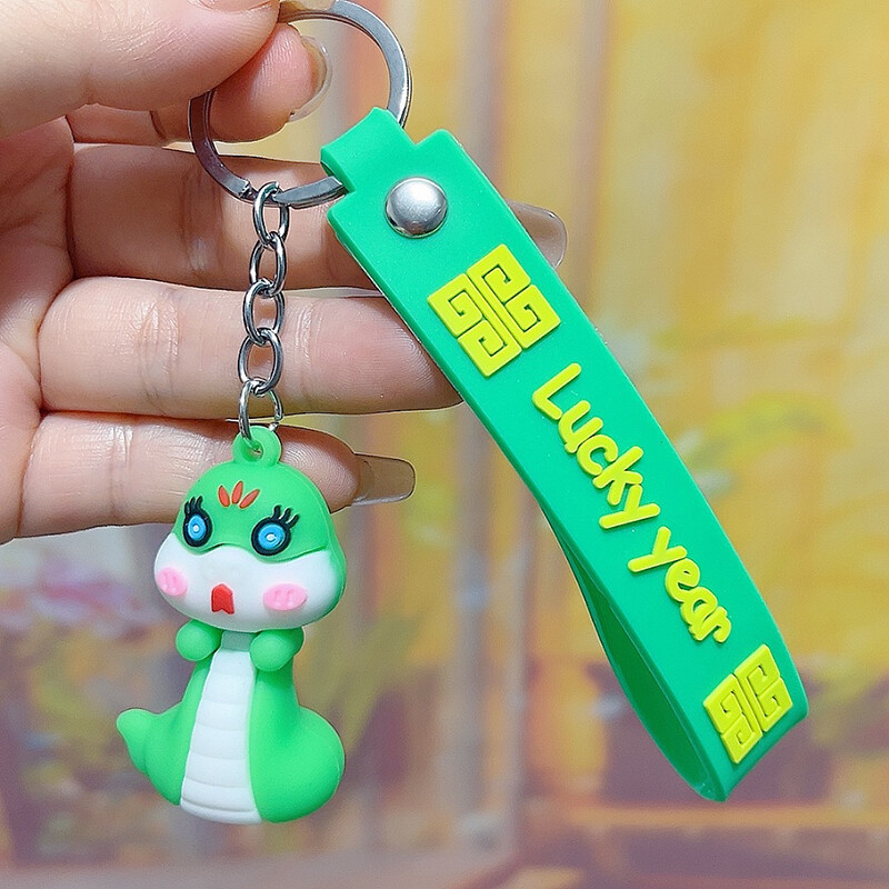 Creative Snake Keychain Cute Zodiac Snake Year Lucky Charms Bag