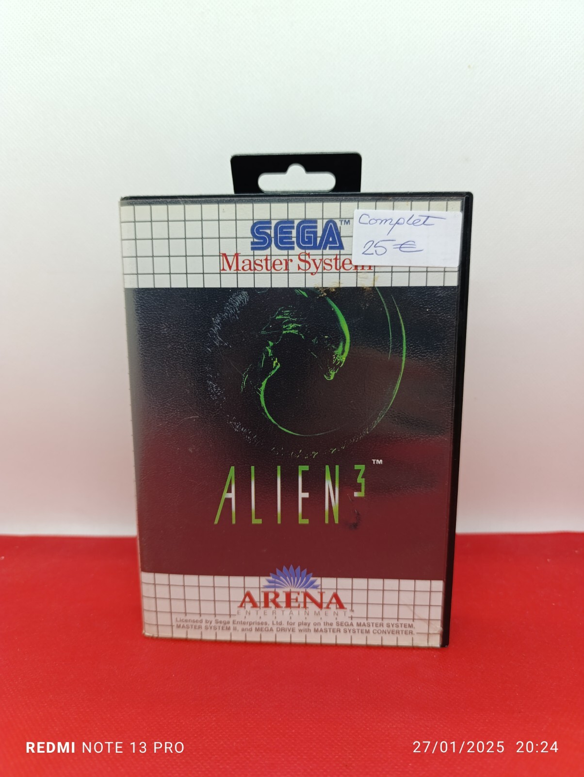 ALIEN 3 / jeu SEGA Master System / Probe - Acclaim / 1992