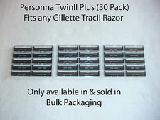 Personna Twin II Plus - Blades (3 x 10 Pack, 30 Blades/order-Fits TracII Razors