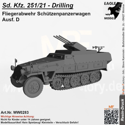 Sd. Kfz. 251/21 Ausf. D Fliegerabwehr Schützenpanzerwagen Drilling