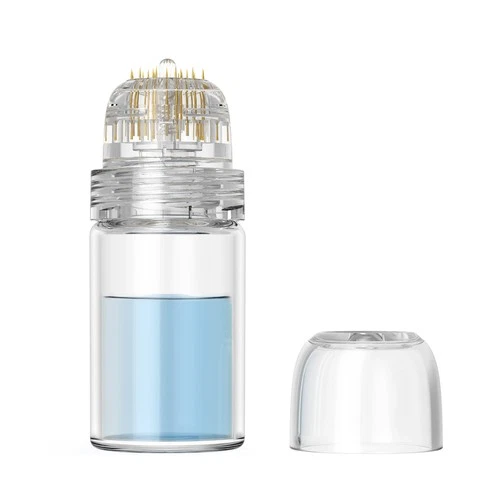 Hot Sale Clear Glass 20 Pins Roller With bottle Anti-Wrinkle Ant-Aging Tool - product listing photo