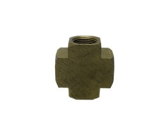 NOS Parker 3/4” x 3/4” x 3/4” x 3/4" FNPT Brass Cross Pipe Fittings 2205P-12