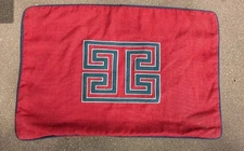 Red/Blue Asian Style Pillow Cover Linen with zip Rectangle Ryan Studio READ