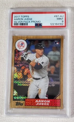 AARON JUDGE 2017 TOPPS SILVER PACK 1987 PROMO DESIGN 87-AJ RC MVP NYY PSA 9 MINT