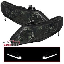 Smoke Headlights Fits 2006-2011 Honda Civic 4dr Sedan Led Strip Lamps Leftright Smoke Headlights Fits 2006-2011 Honda Civic 4dr Sedan Led Strip Lamps Leftright