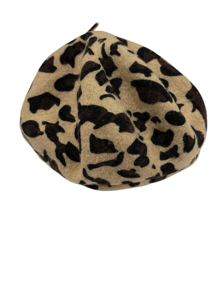 Chapéu boina feminino Brixton 100% lã estampa de leopardo tamanho pequeno (7) - Imagem 3 de 4
