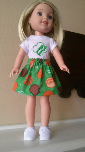 Wellie Wisher Doll Clothes Girl Scouts Top Skirt