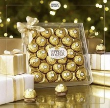 Ferrero Rocher Milk Chocolate Praline Gift Box 24-Piece 300g 1 Packs of 24