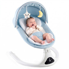 Electric Baby Swing with Remote Control - 5 Natural Motion Speeds, Detachable Se
