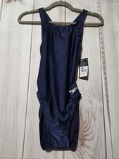 Speedo Swimsuit Womens 10/36 Solid Navy Pro LT One Piece Racerback Competition