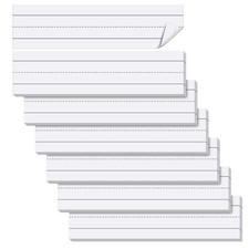 6 Pack Sentence Strips, 3x12 Inch Ruled Paper, Teacher Supplies, White